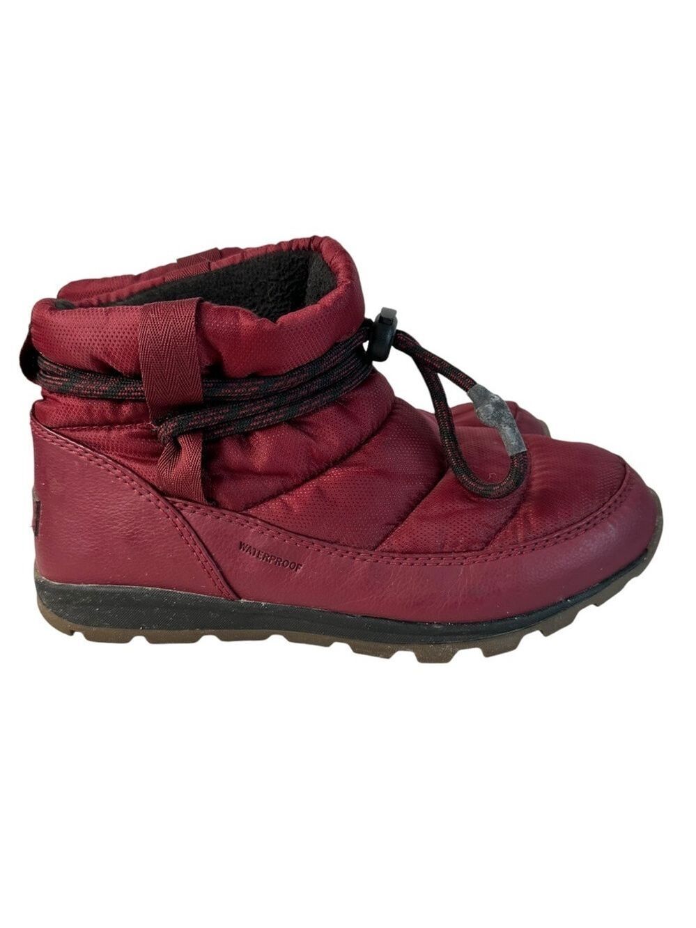 Sorel Whitney Winter Ankle Boots size 7 Euro 36 Red Short LAce Up Outdoor Snow